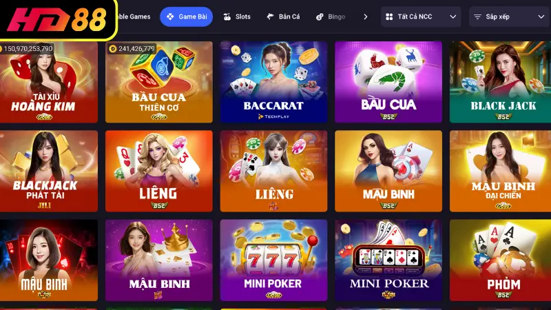 Kho game đa dạng, đáp ứng mọi nhu cầu